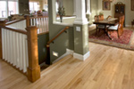 hardwood floors in living area