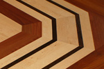 Inlay of hardwood floor