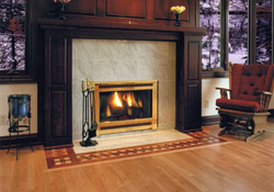 photo of wood floor and fireplace